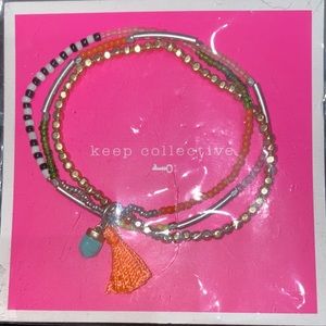 Love stretch rose quarts beaded bracelet